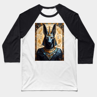 Anubis In Mosaic Style Baseball T-Shirt